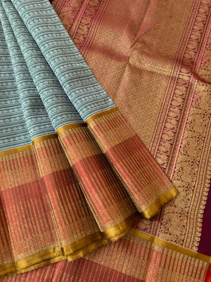 Myth of Kanchivaram - Lot of people Think Tall border Kanchivaram makes them look short but definitely not , saree won’t alter the height, it will give a absolutely different and unique look when it is draped for all people.