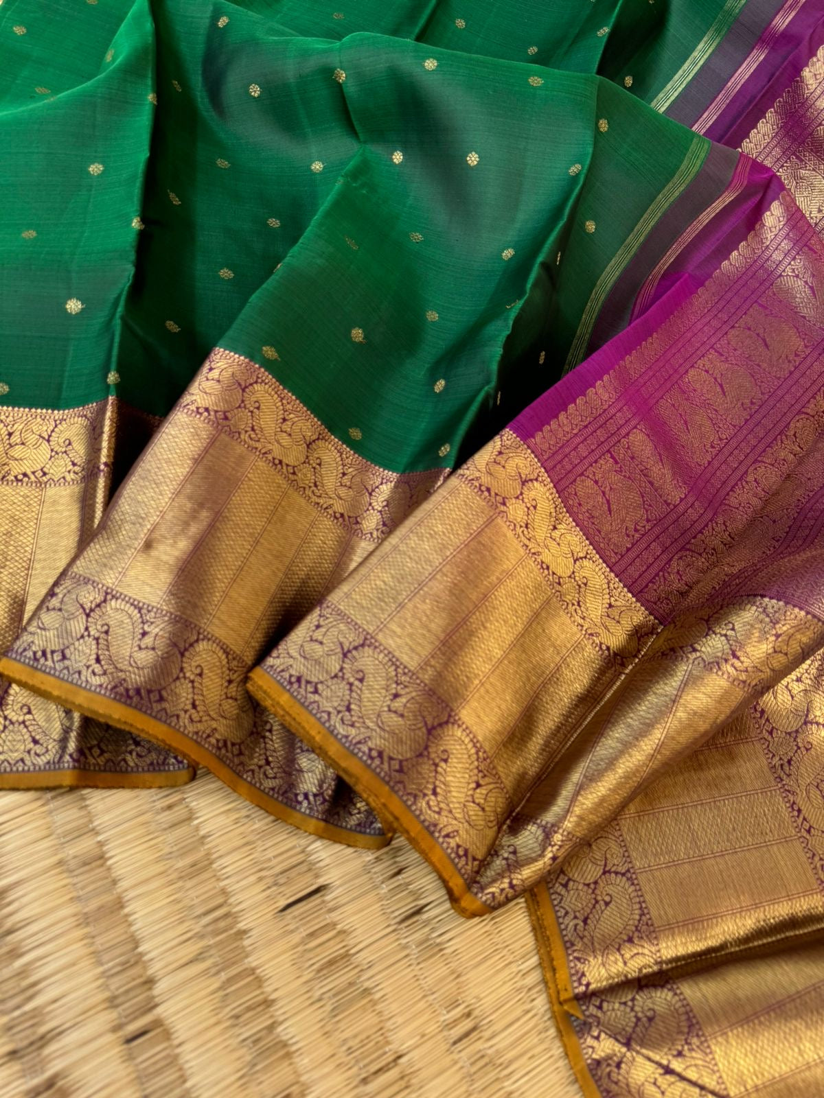 Meenakshi - Kanchivaram for Every Occasion - Meenakshi green and majentha