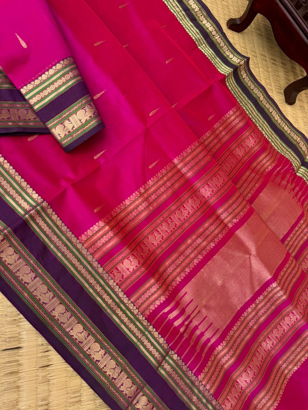 Zari Kissed Silk Cotton - pink malli mokku