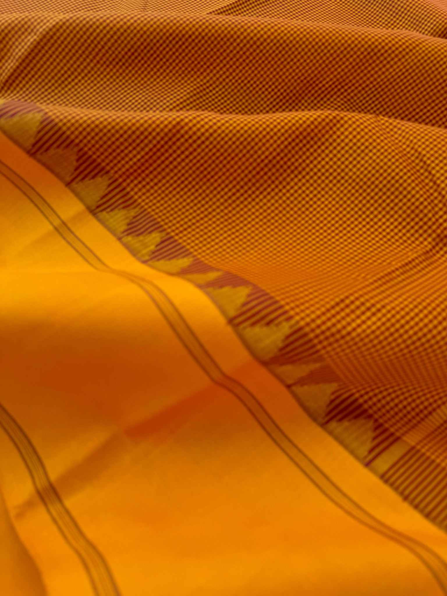 Signature Silk Cotton - mustard on mustard kasa kasa kattam