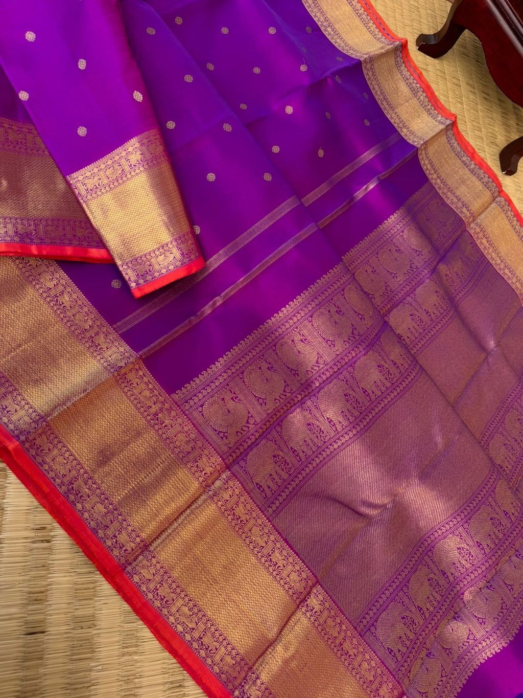 Meenakshi - Kanchivaram for Every Occasion - violet mixed vadamalli