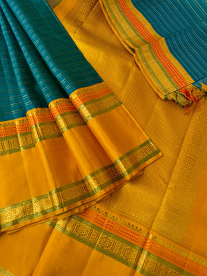 Connection Made By Korvai - vintage rama blue on mustard