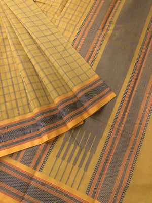 Mangalavastaram - pale mustard pooja saree