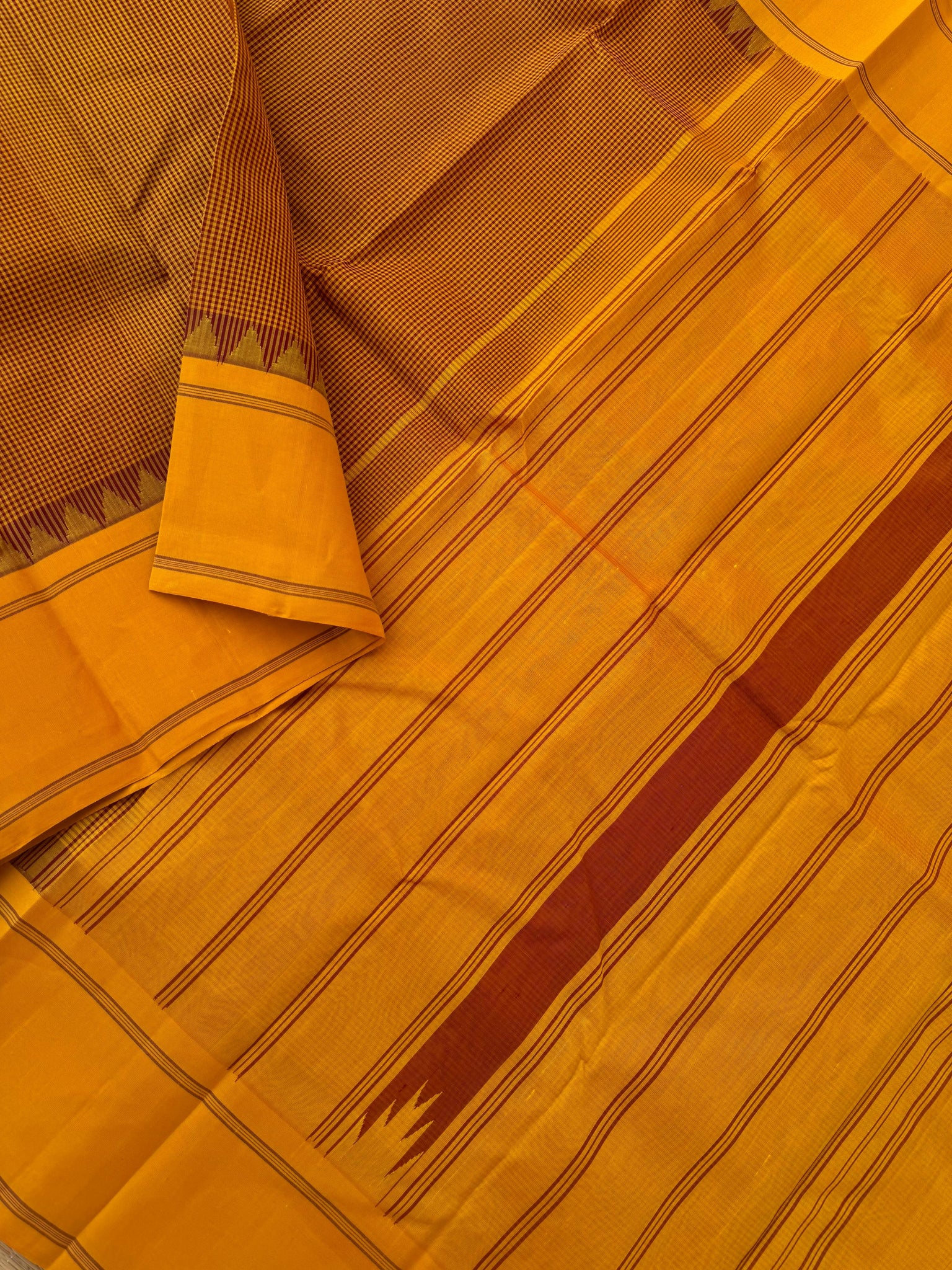 Signature Silk Cotton - mustard on mustard kasa kasa kattam