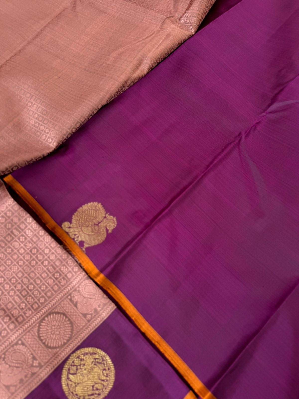 Kanchivaram Theory - chickoo deep rose gold keva a beautiful unique combination