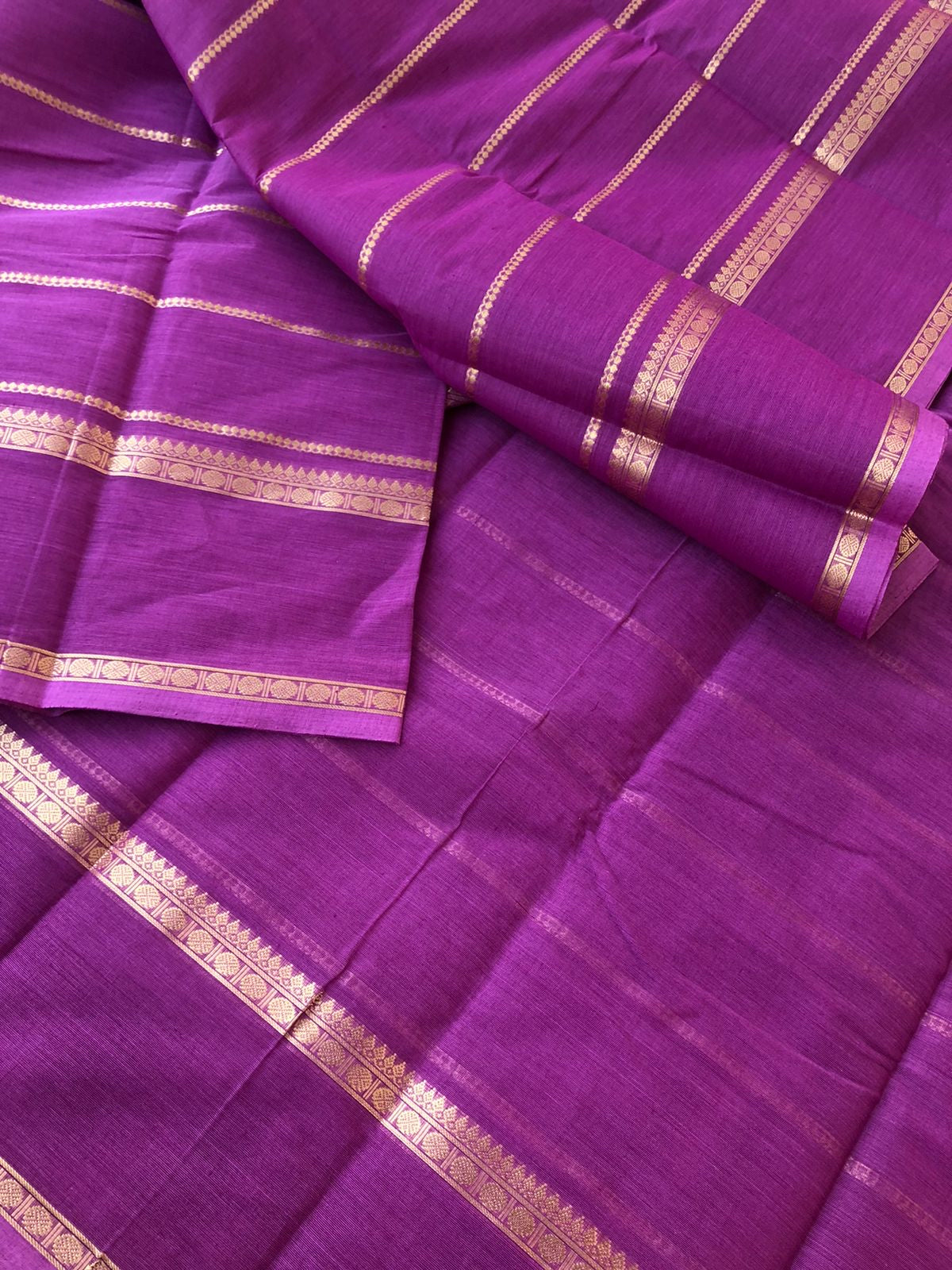 Mangalavastaram - Zari Touched - burnt rose pink and gold veldhari