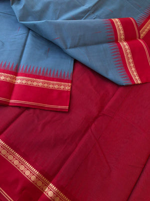 Mira - Our Exclusive Cotton body with Pure Silk Korvai Borders -