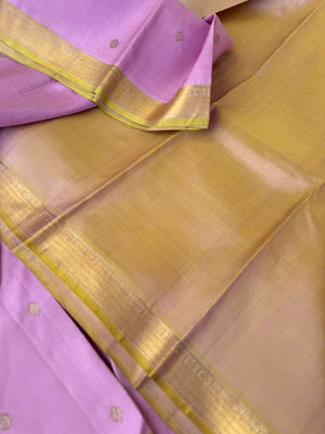 Pastel Ragas on Kanchivaram - a pastel pale pink for people who love small borders