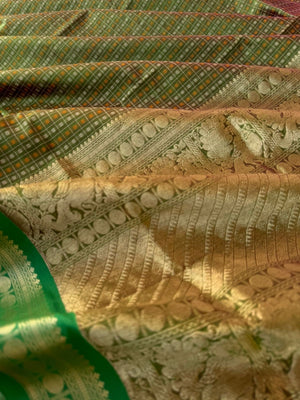 Woven Motifs Silk Cotton - maanthulir intricate Thuthripoo lakshadeepam