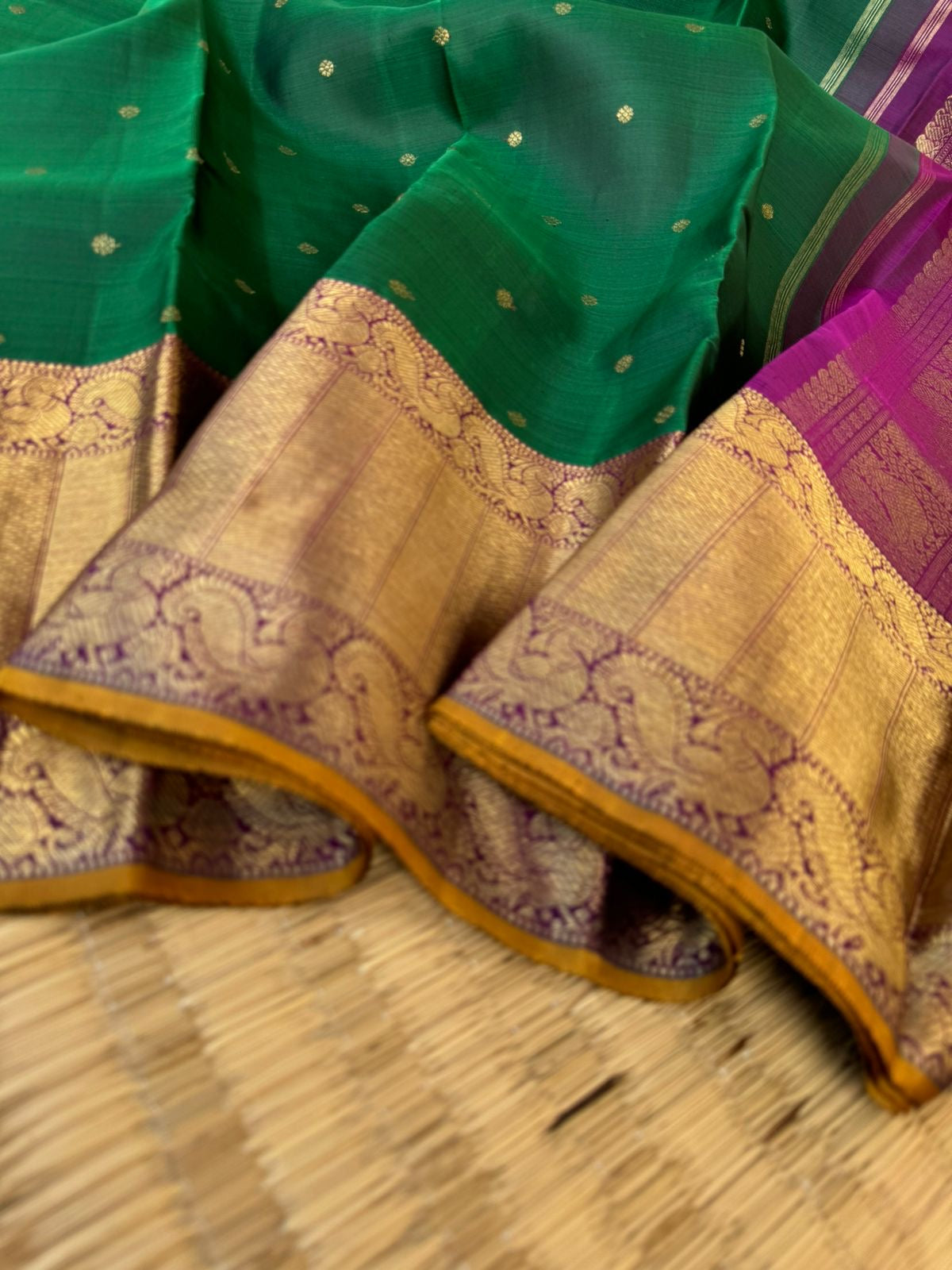 Meenakshi - Kanchivaram for Every Occasion - Meenakshi green and majentha