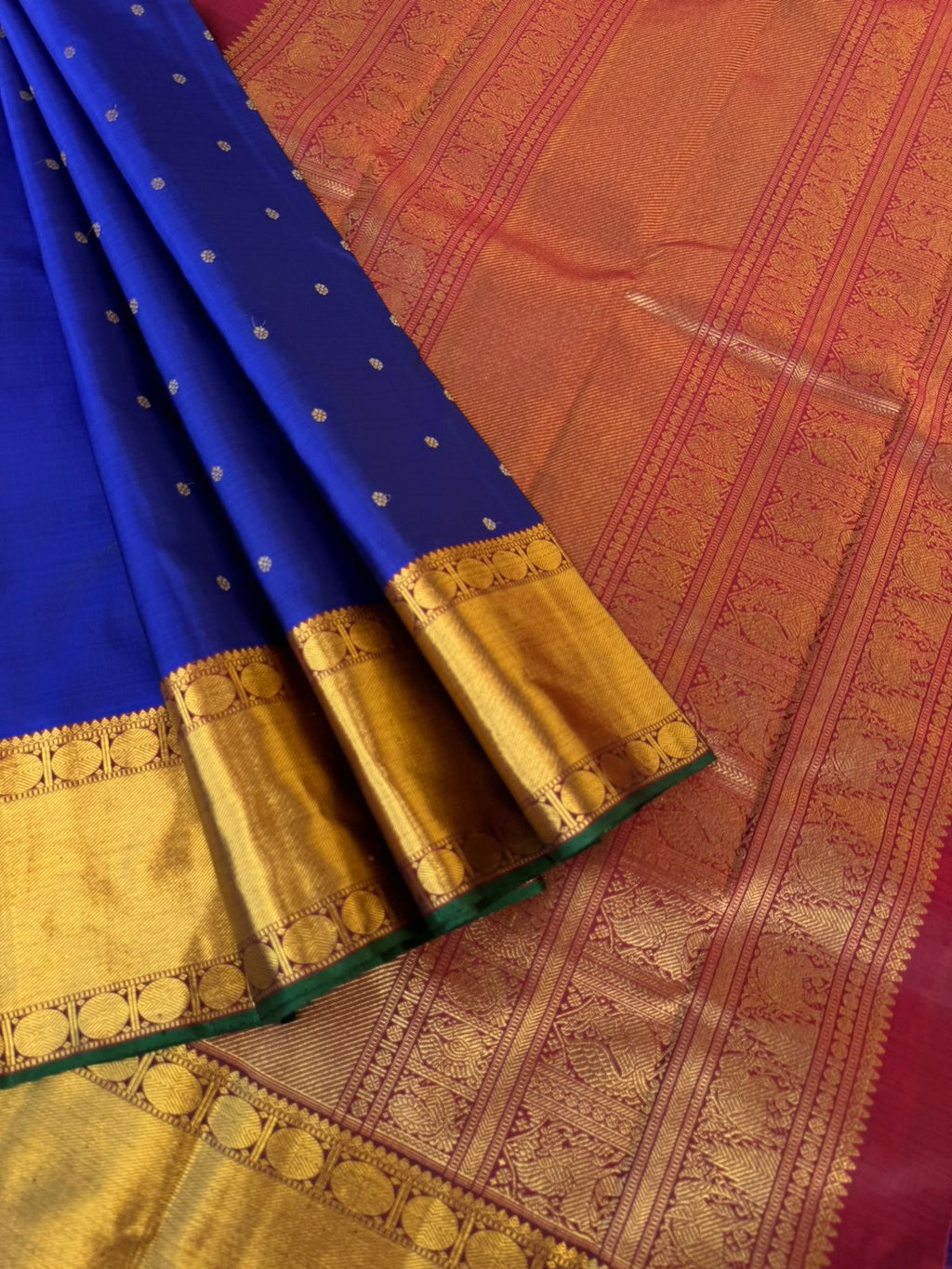 Meenakshi - Kanchivaram for Every Occasion - deep ms blue and maroon