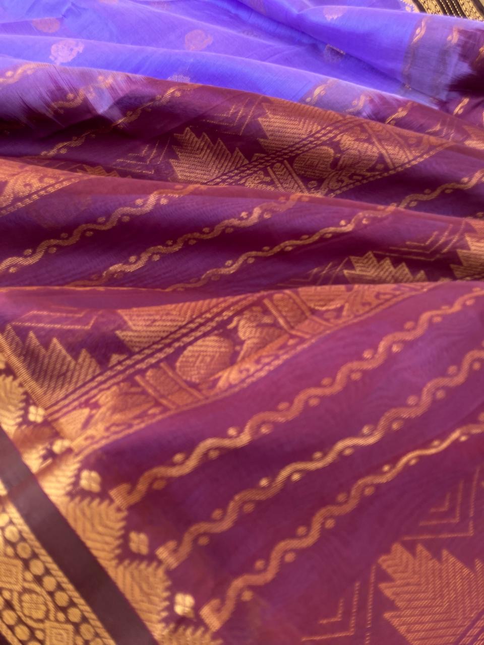 Korvai Silk Cotton - lavender flowers