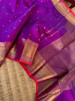 Meenakshi - Kanchivaram for Every Occasion - violet mixed vadamalli