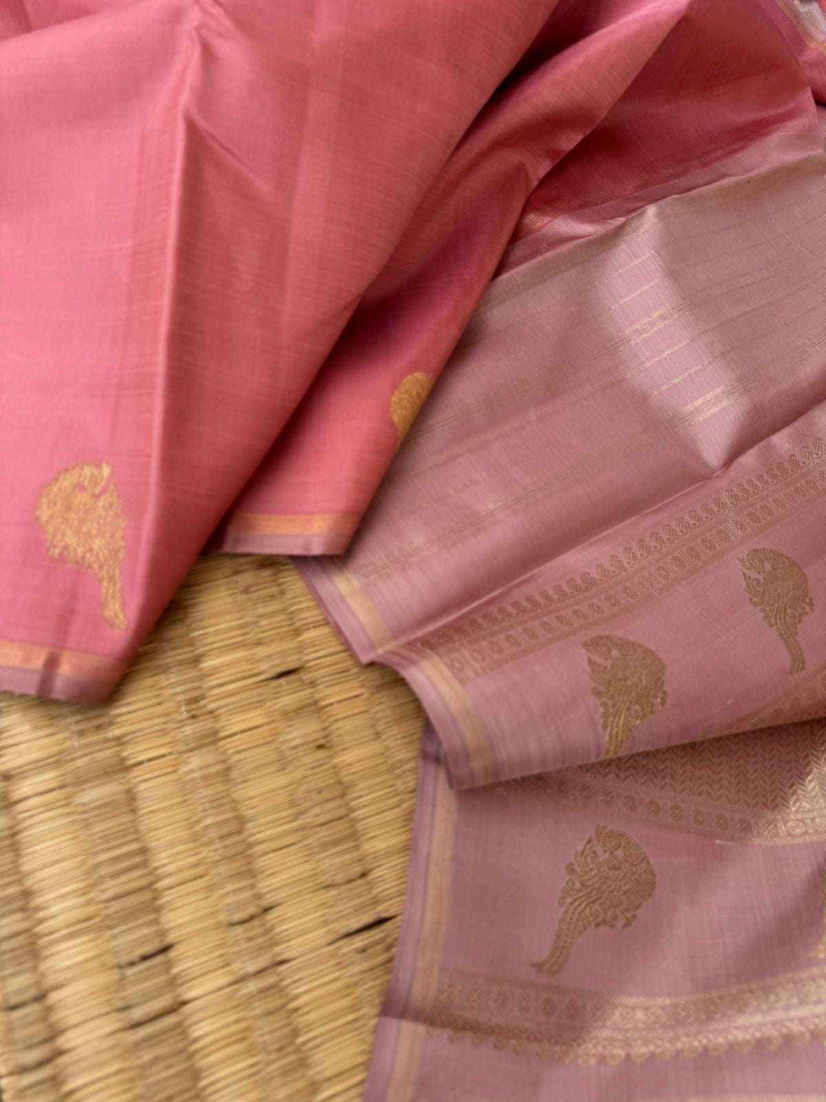 Mohaa - Beautiful Pastel Borderless Kanchivarams -