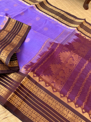 Korvai Silk Cotton - lavender flowers