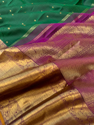 Meenakshi - Kanchivaram for Every Occasion - Meenakshi green and majentha