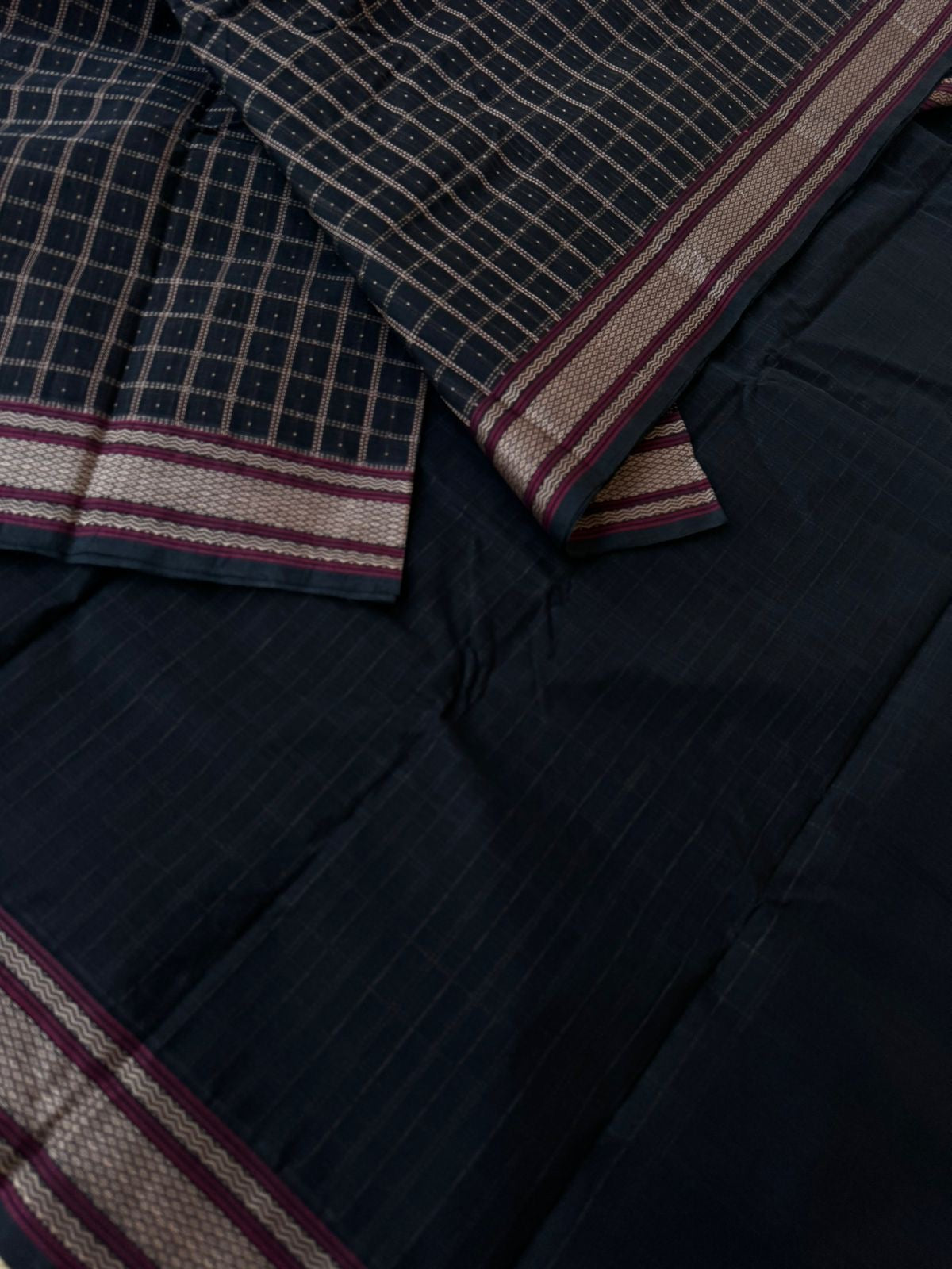 Mangalavastaram - deep black pooja saree