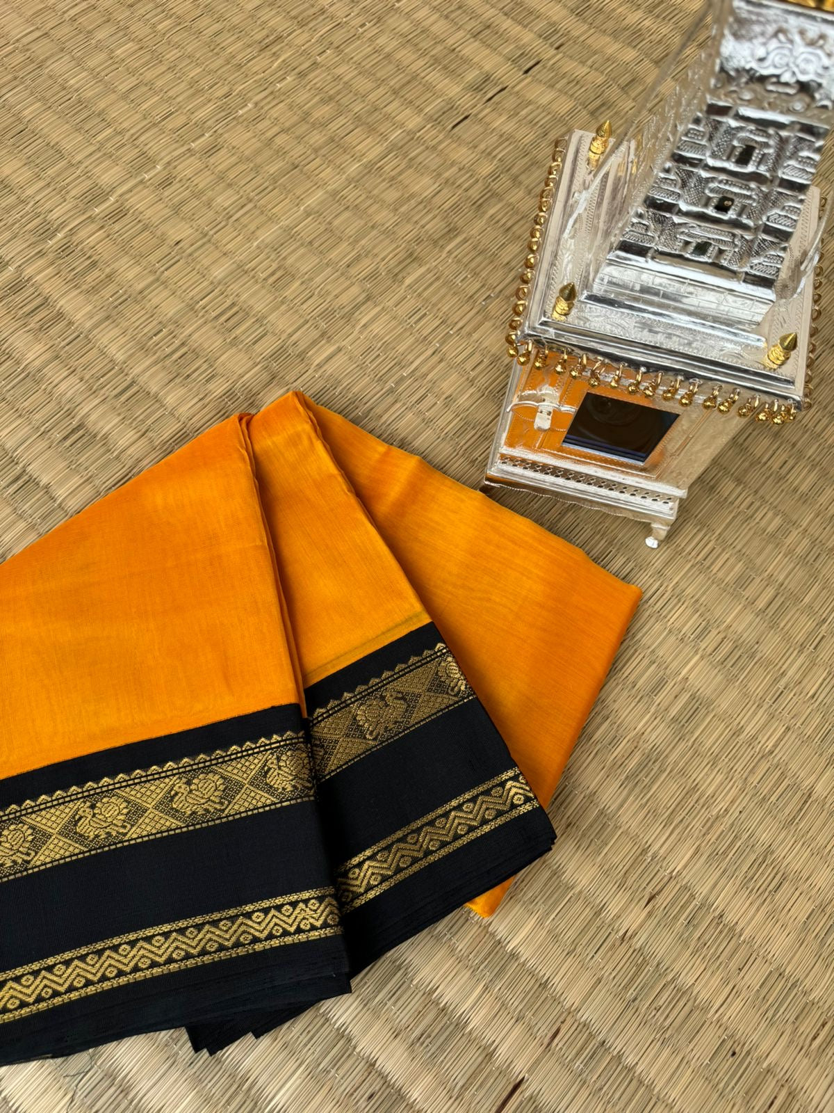 Korvai Silk Cottons - turmeric and black