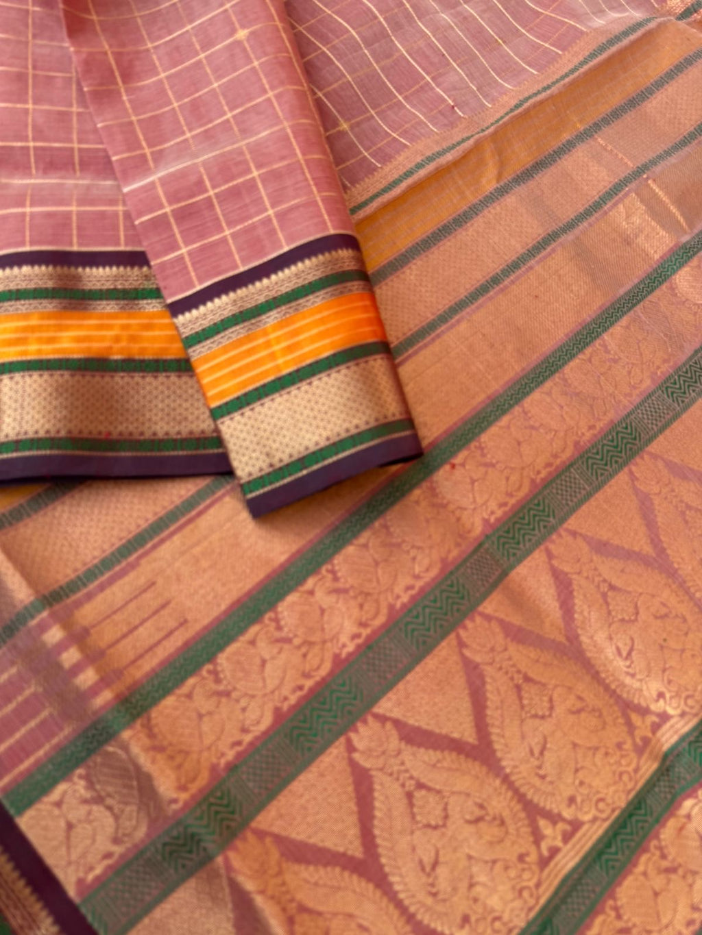 Zari Kissed Silk Cotton - one of a kind muthukortha kattam