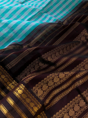 Paalum palamum kattam on Korvai Silk Cotton - shades of blues